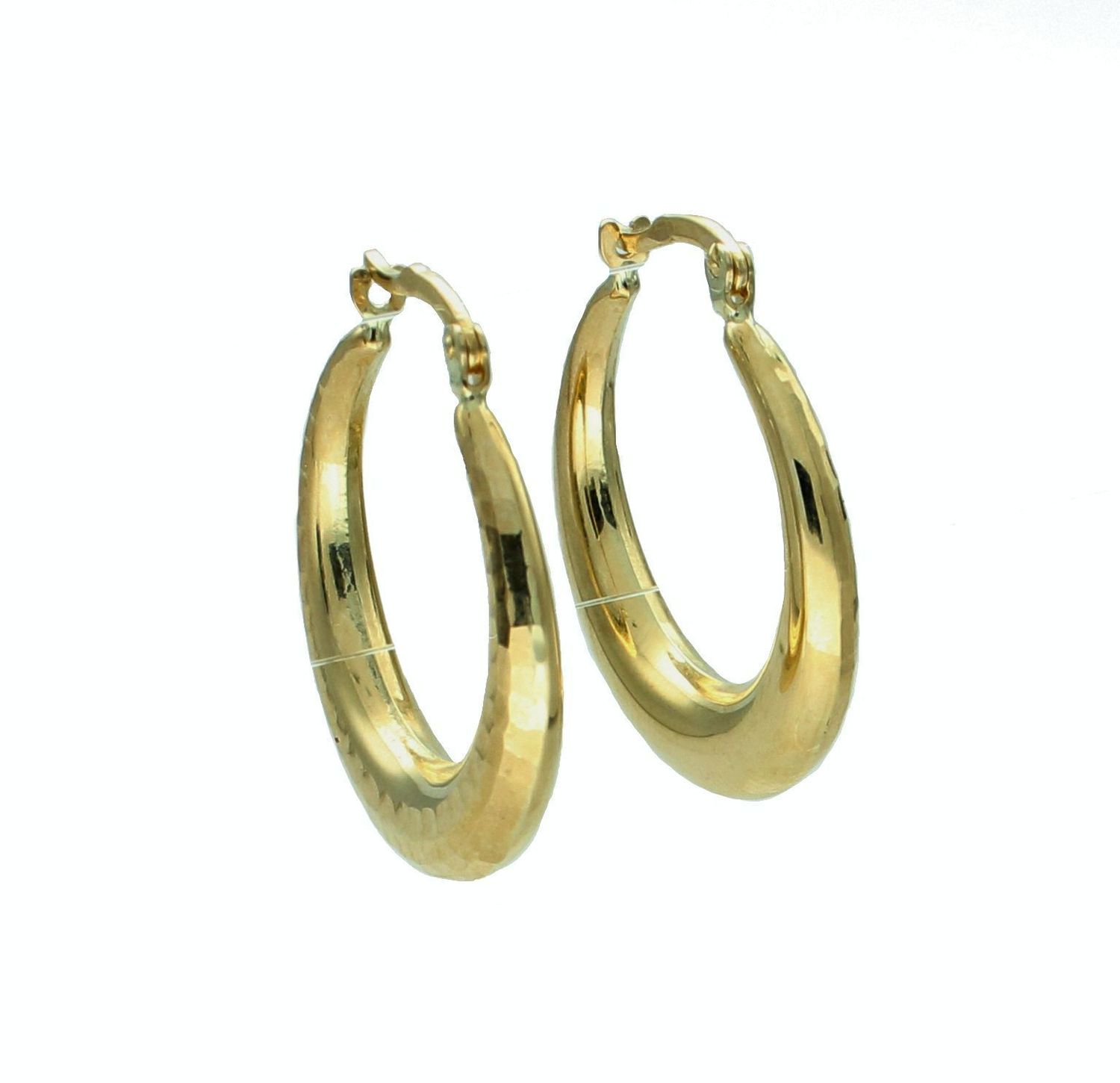 Złote kolczyki damskie 375 kółeczka z delikatnym grawerem 2,5 cm KL 4606A 375 (1).jpg